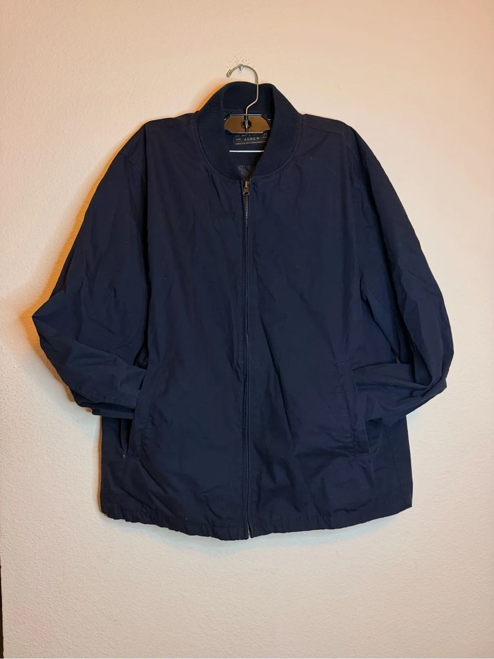 J.Crew NX-631 Navy Cotton Bomber Jacket Men's Military General Issue Medium